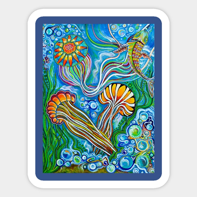 Jellyfishies Sticker by LauraMcGowanArt